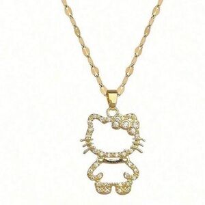 Hello Kitty Sparkling Gold Necklace
